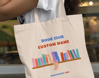 Personalisierte Buchclub-Tragetasche, Booktok Merch, Personalisiertes Leseclub-Geschenk, Bücherwurm-Geschenk, Bücherwurm-Geschenk, Buchliebhaber-Geschenk