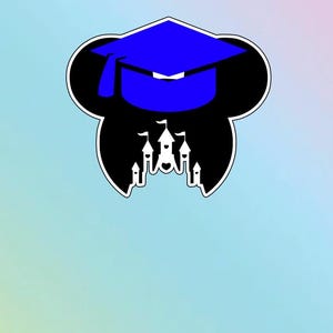 Mickey Mouse Customizable Graduation Vinyl Sticker, Waterproof, Water Bottle Sticker