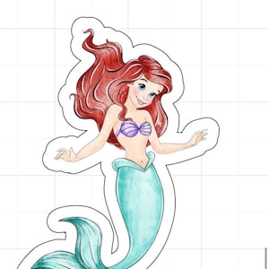 Disney Little Mermaid Vinyl Sticker, Waterproof, Water Bottle Sticker