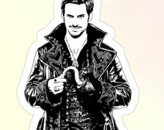 Once Upon A Time Hook Vinyl Sticker, Waterproof, Water Bottle Decal