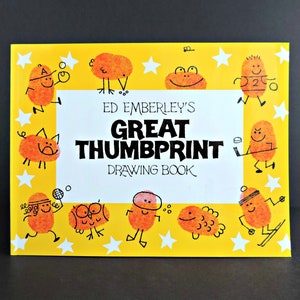 Vintage Ed Emberley's Great Thumbprint Drawing Book | 1994 Little, Brown and Company | Instructions for Creating Thumbprint Shapes & Figures