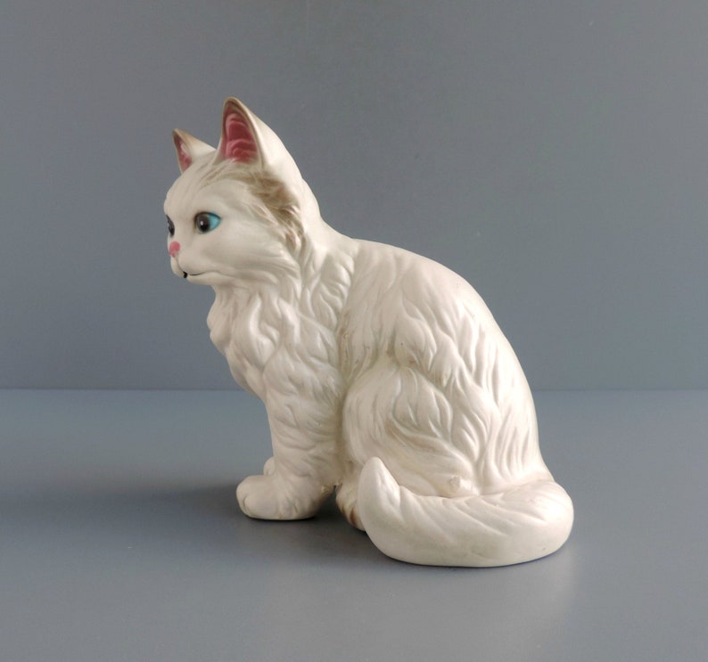 Vintage Lefton Cat Figurine White Kitty Feline Animal | Etsy