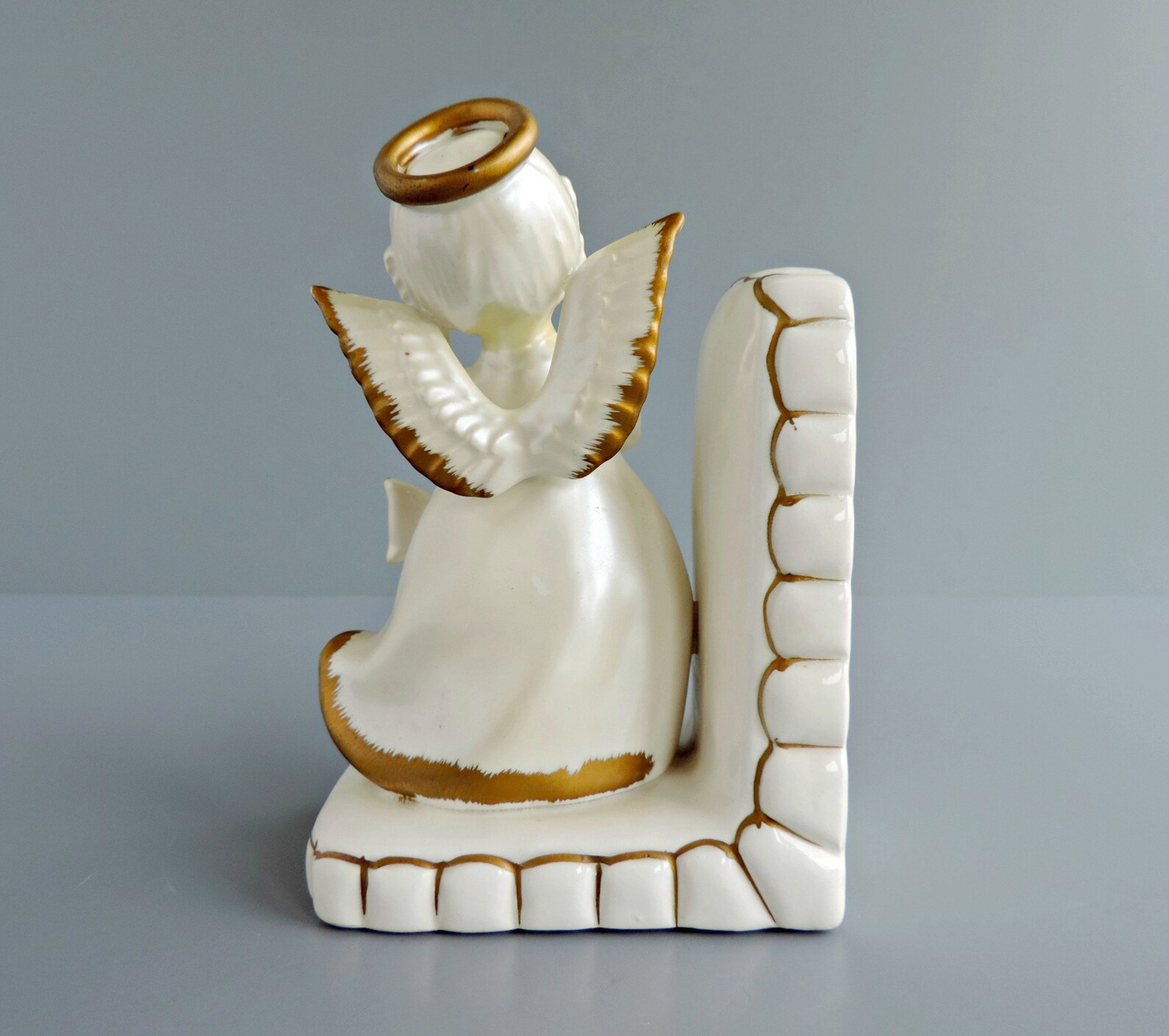 Vintage Angel Figural Bookend Single Napco Style Angel Girl Etsy