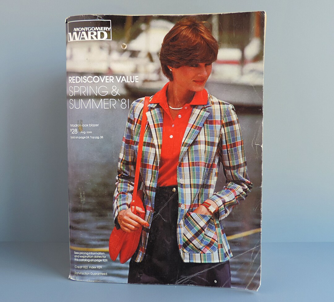 Vintage Montgomery Ward Catalog 1981 Spring and Summer Book Retro 1980s
