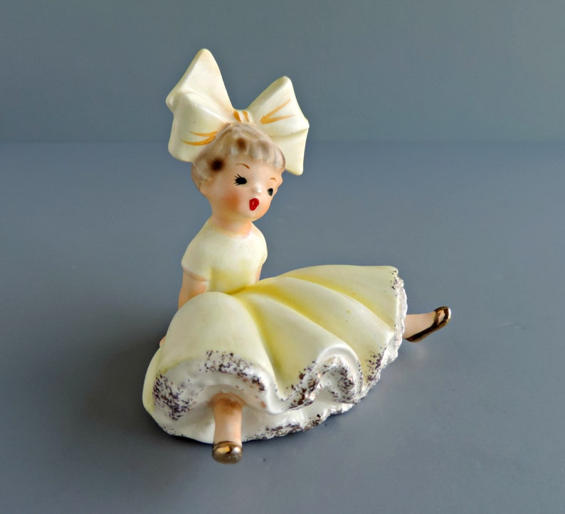 Vintage Inarco Big Bow Girl Figurine E1059 Bloomer Girl in Etsy