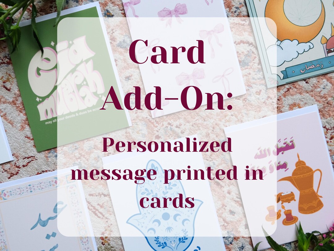 Card Add-on: Printed Personal Messages Inside - Etsy