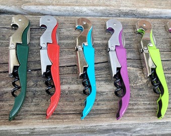 Lot Of 3 Corkscrew Wine Opener Set with Foil Cutter and Opener Wine Key for Waiters,Home__ Random Colours