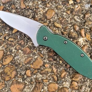 Navaja plegable Kershaw Green 1620 Scallion de segunda mano imagen 3
