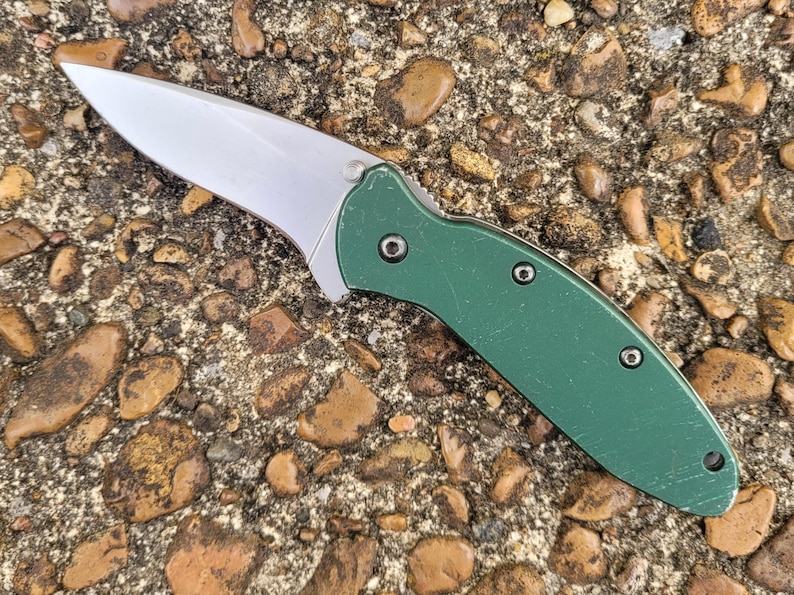 Navaja plegable Kershaw Green 1620 Scallion de segunda mano imagen 3