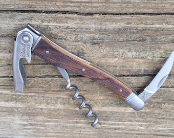 Sacacorchos vintage de palisandro Chateau Laguiole: abridor de vino francés