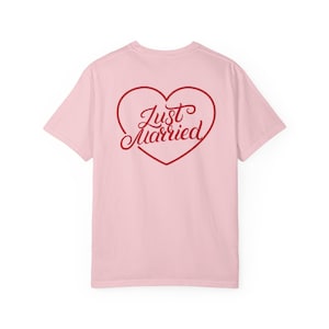 Just Married tshirt, Newlywed Shirt, Honeymoon Outfit, Wedding After Party Shirt, Mr and Mrs Tshirts, Matching Couple Tee, Wife Era Top image 8