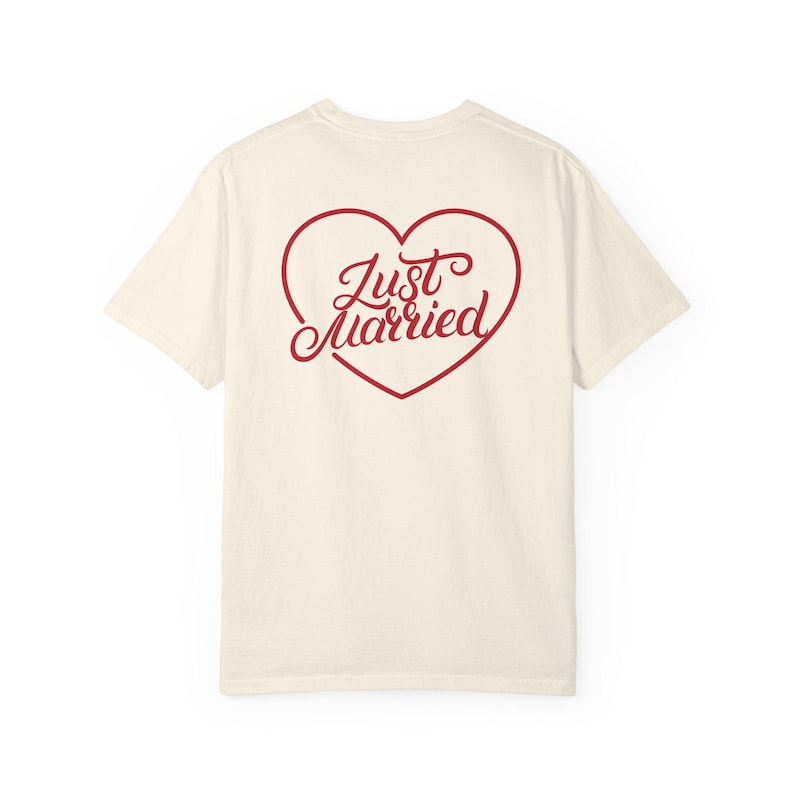 Just Married tshirt, Newlywed Shirt, Honeymoon Outfit, Wedding After Party Shirt, Mr and Mrs Tshirts, Matching Couple Tee, Wife Era Top image 7