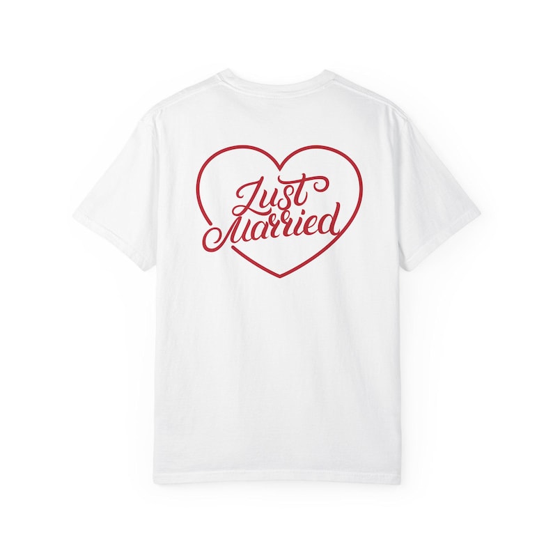 Just Married tshirt, Newlywed Shirt, Honeymoon Outfit, Wedding After Party Shirt, Mr and Mrs Tshirts, Matching Couple Tee, Wife Era Top image 6