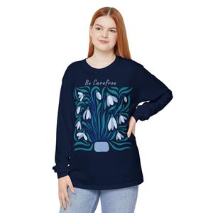 Comfort Colors, Women&#39;s Long Sleeve T-shirt, Carefree, Braless, Pajama Top, Loungewear