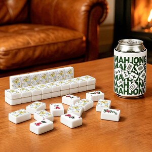 Lemon Mahjong Tile Set – American Mahjong 166 Tiles with Jokers, Dice & Storage Organizer | Citrus Blue Tile Mah Jongg Gift image 8