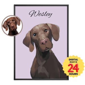 Ritratto personalizzato di un animale domestico con un cartone animato manga, dipinto di un simpatico cartone animato di un animale domestico, ritratto di un gatto, ritratto di un cane, regalo commemorativo di un gatto, arte murale personalizzata con un ritratto di un animale domestico