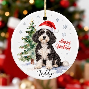 Personlig Cavapoo julgransprydnad, anpassad Cavapoo hundprydnad, julgransdekoration, julklapp till hundälskare