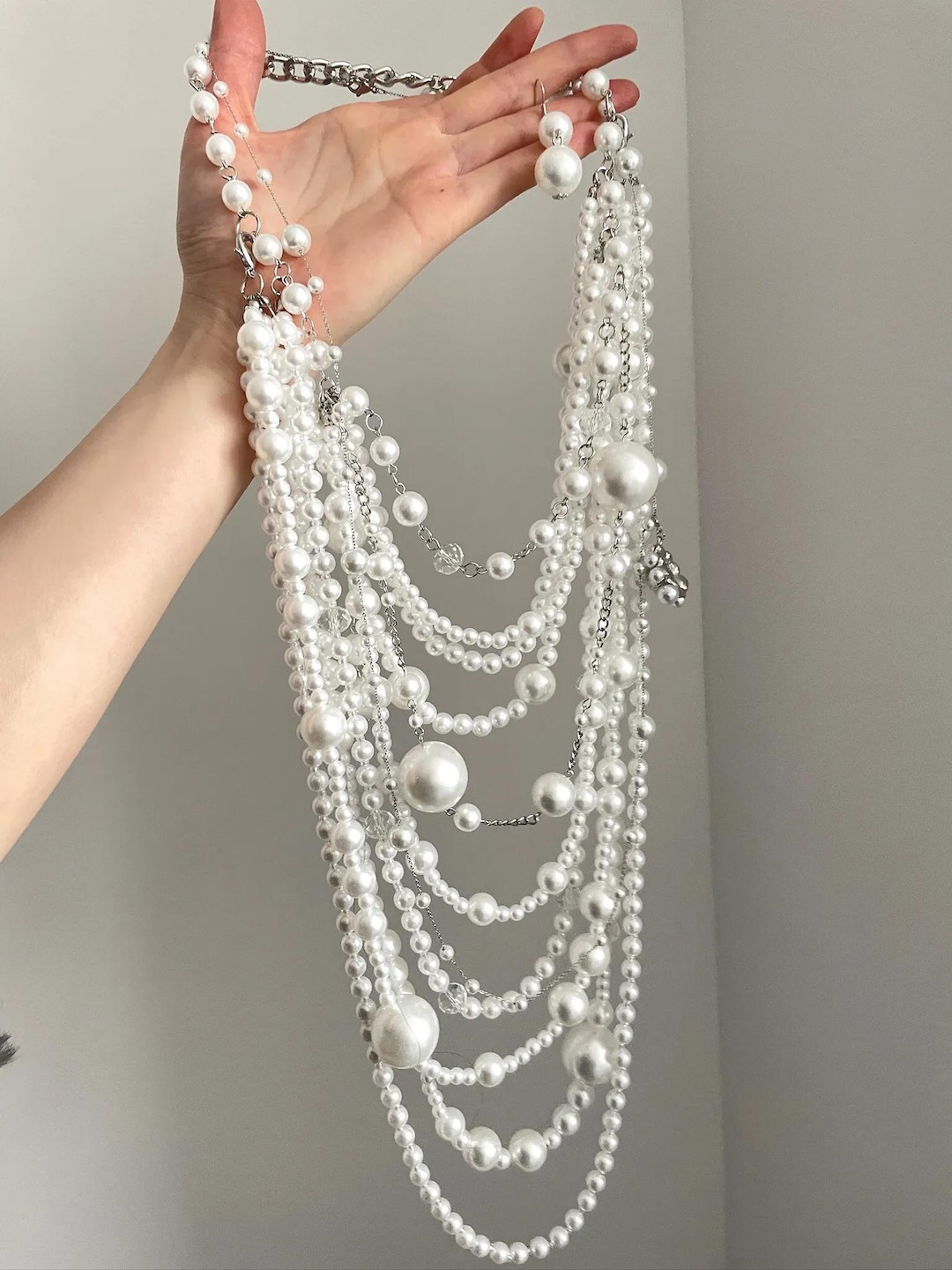 ★人氣★VINTAGE HOLLYWOOD★MAGARET PEARL LAYERED NECKLACE Vintage Hollywood Margaret Pearl Layered Necklace