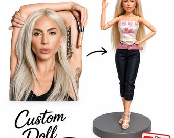 Custom Moveable Articulated Action Figure with Custom Lifelike Head – Personalized Doll, 1/6 Scale, Realistic Portrait Figurine Gift