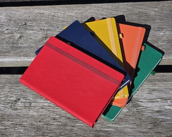 A5 Vegan Leather Notebook - VERONA Series Faux Leather Journal, 240 Pages, Lined/Dotted/Grid - Elegant Personalized Stationery.