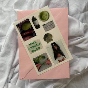 Adesivi epossidici 3D estetici per la cura di sé - Set di cupole benessere verdi per laptop, diario, telefono - Matcha, bellezza e vibrazioni motivazionali