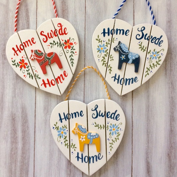 Swedish Welcome Sign, Swedish Gifts, Scandinavian Decor, Swedish Dala Horse, Välkommen Sign, Swedish Decor, Home Swede Home, Swedish Kitchen