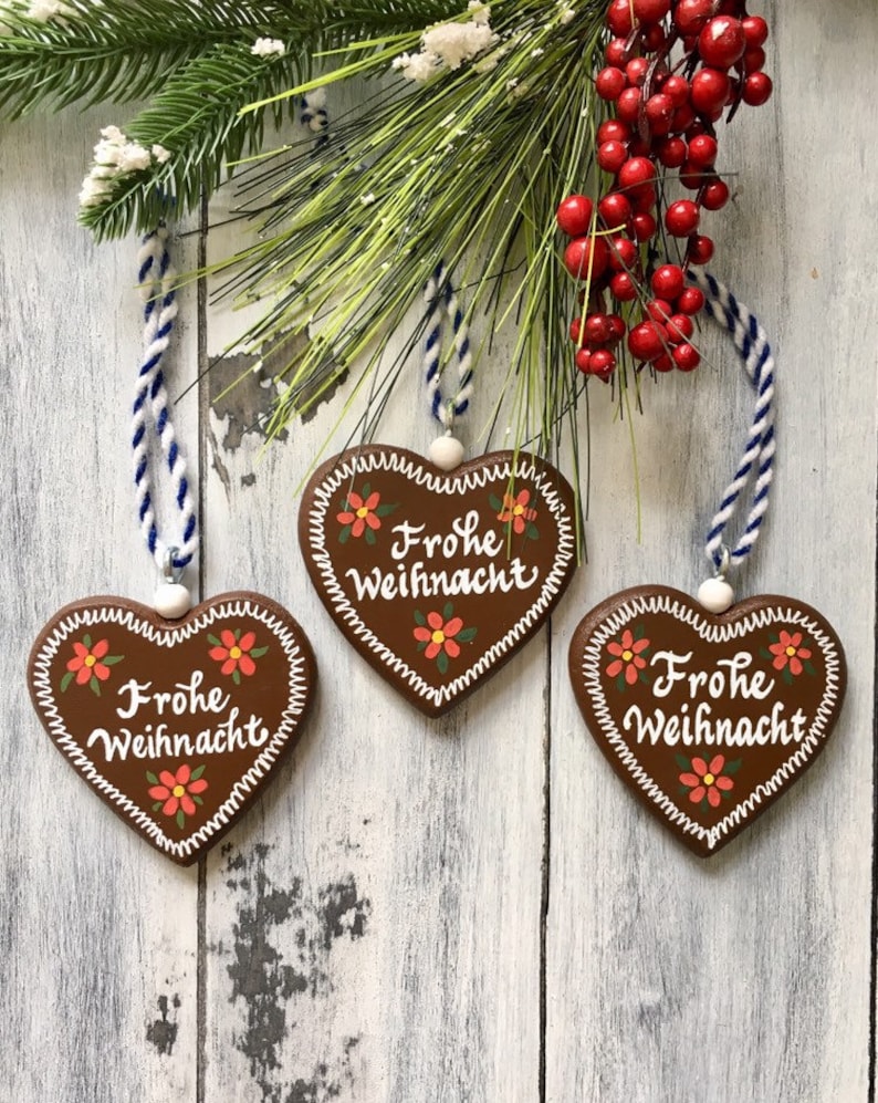 3 German Christmas Ornaments German Ornaments German Gifts Etsy