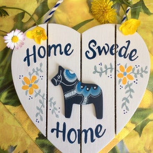 Swedish Valkommen Sign, Swedish Gifts, Scandinavian Decor, Swedish Dala Horse, Valkommen Sign, Heart, Home Swede Home, Swedish Kitchen Sign