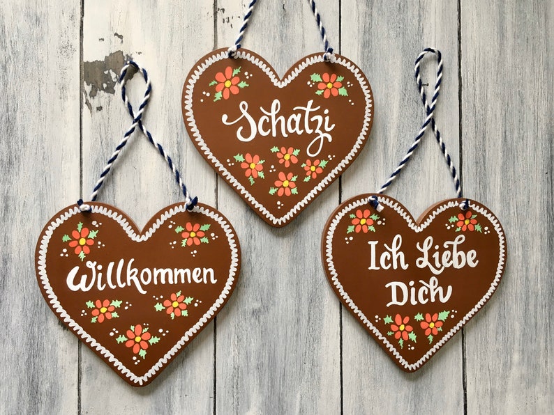 Merry Christmas Sign, 6 inch Lebkuchen Herz, German Christmas Decoration, German Gifts, Bavarian Sign, German Decor image 8