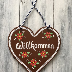 Merry Christmas Sign, 6 inch Lebkuchen Herz, German Christmas Decoration, German Gifts, Bavarian Sign, German Decor image 4