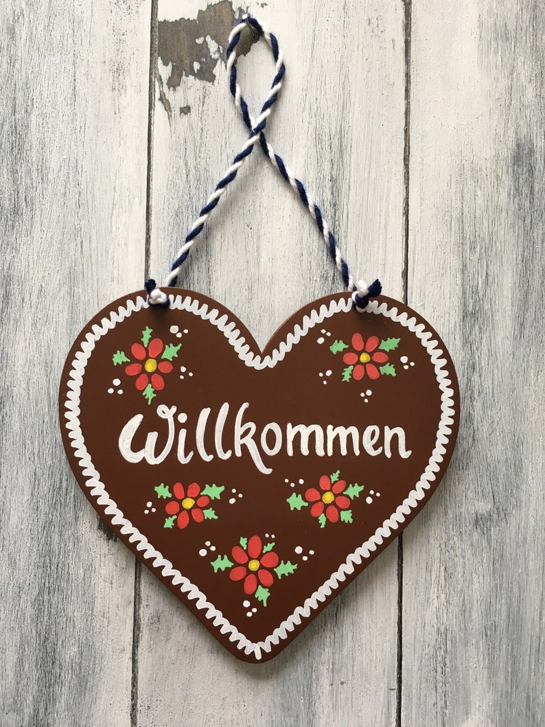 Merry Christmas Sign, 6 inch Lebkuchen Herz, German Christmas Decoration, German Gifts, Bavarian Sign, German Decor image 4