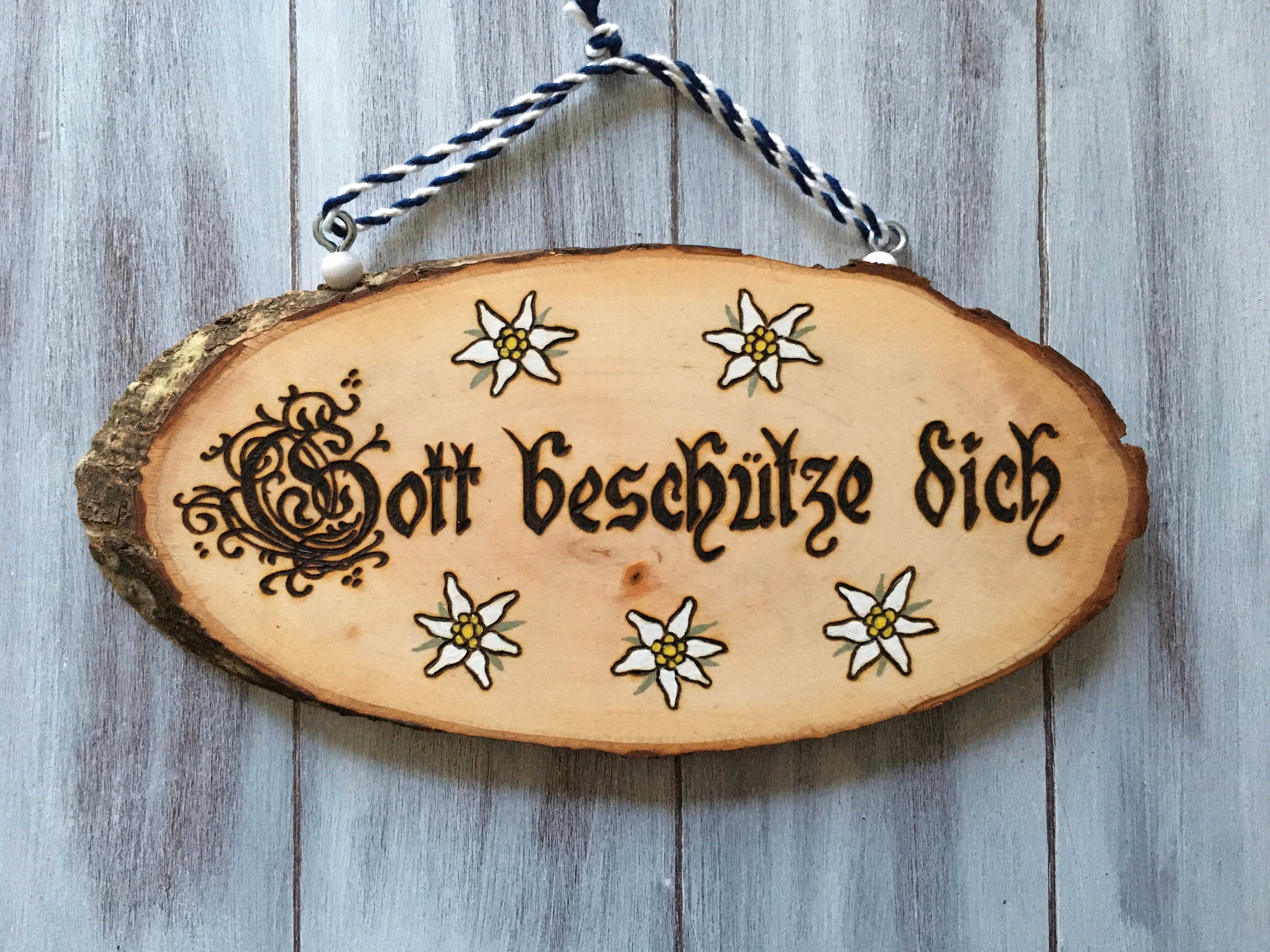 Gott Schutze Dich God Protect You God Bless You Uplifting Etsy