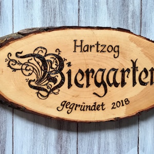 Biergarten Sign, Beer Garden Sign, personalized Biergarten sign gift for dad, German Sign, German Gifts, Personalized sign gift image 3