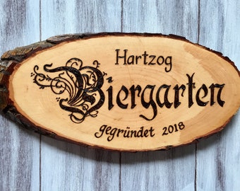 Biergarten Sign, German Beer Garden Sign, personalized Biergarten sign, German Sign, German Gifts, Personalized sign Germany gift