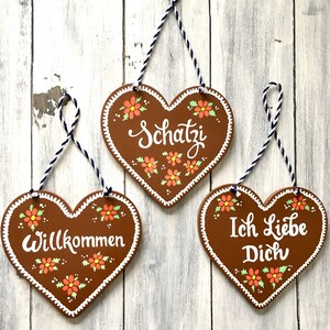 Merry Christmas Sign, 6 inch Lebkuchen Herz, German Christmas Decoration, German Gifts, Bavarian Sign, German Decor image 7