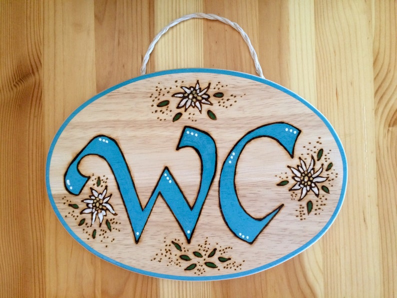 WC Sign German Sign Wc Door Sign German Gifts WC Sign Etsy