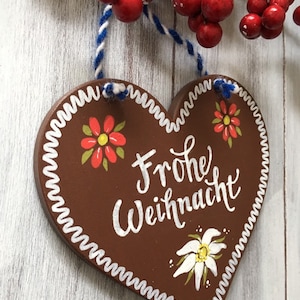 WILLKOMMEN SIGN, German Sign, German Door Hanger, German Gifts, Frohe Weihnacht, Personalized Sign for German Family, Lebkuchen Sign Gift image 4