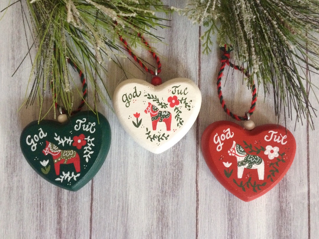 Swedish Ornaments Scandinavian Christmas Dala Horse - Etsy