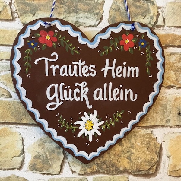 Home Sweet Home in German,   Trautes Heim, Bavarian Gifts, German Wall Decor, German Sign