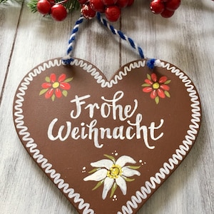 WILLKOMMEN SIGN, German Sign, German Door Hanger, German Gifts, Frohe Weihnacht, Personalized Sign for German Family, Lebkuchen Sign Gift image 8