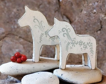 Dala Horse Set, Swedish Decor, Swedish Gifts, Horse Figurines, Scandinavian Decor, Swedish Christmas, Dala Horse, Sweden, Landhaus Deko