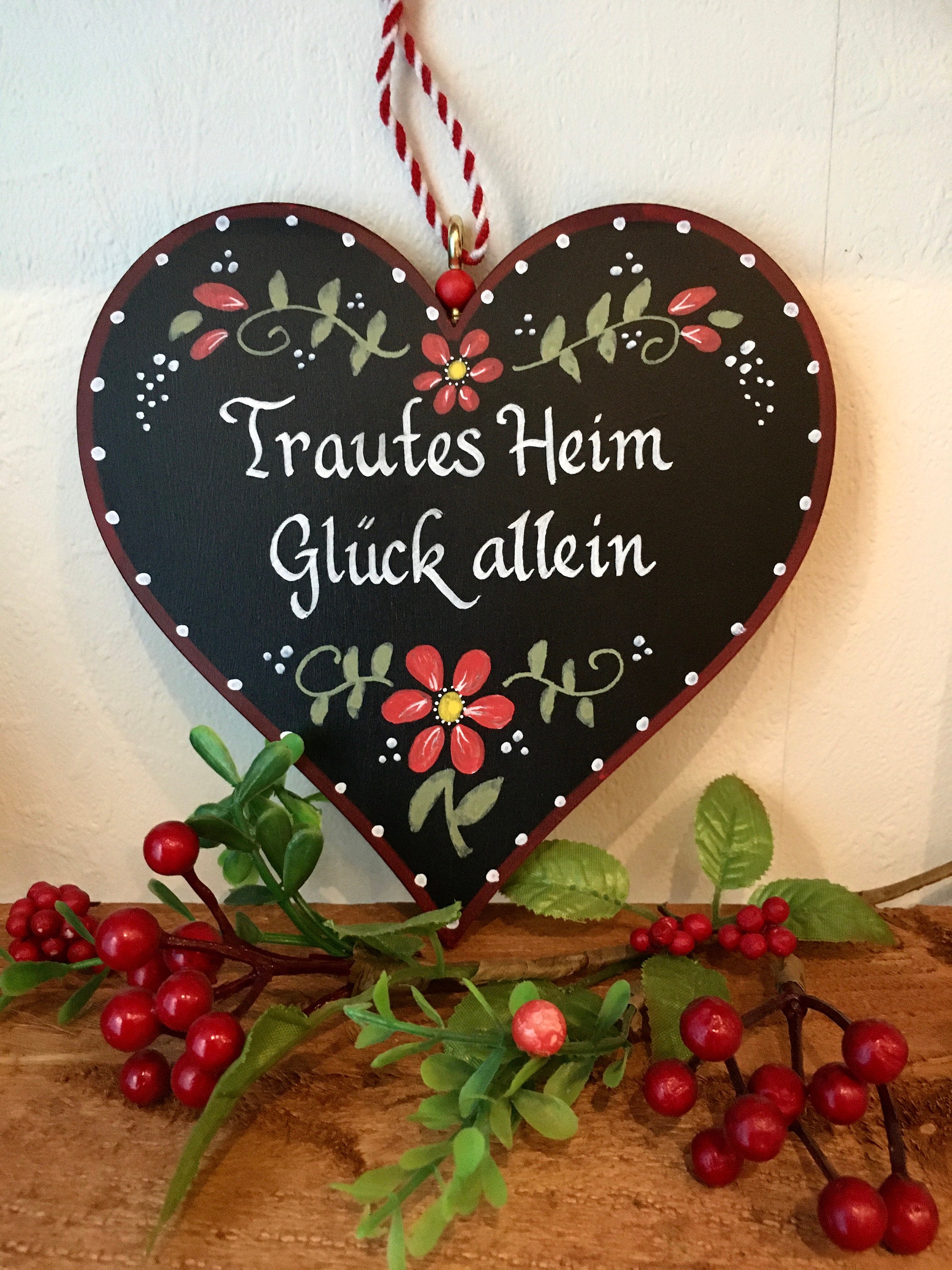 Home Sweet Home in German,   Trautes Heim, German Gifts, German Wall Decor, German Sign