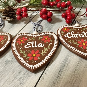 Personalisierter Weihnachtsschmuck, Geschenkanhänger Lebkuchen, Geschenkanhänger, 3,5 inch Größe, Personalisierte Weihnachtsanhänger,