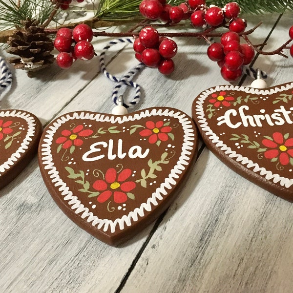 Christbaumschmuck, Frohe Weihnacht, Geschenke in Bayern, Lebkuchen Ornament, Lebkuchen Ornament, Handbemalt