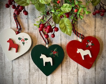 Spring Sale! SAVE! Order now, not Dec! Swedish Christmas, Swedish Gifts, Dala Horse Ornament, Swedish Decor, Swedish Christmas Decoration