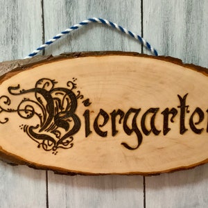 Biergarten Sign, Beer Garden Sign, personalized Biergarten sign gift for dad, German Sign, German Gifts, Personalized sign gift image 6