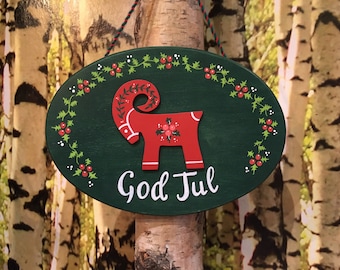 Swedish Christmas, Jul Decor, Valkommen Sign, Yule Goat, Jul Bock, Dala Horse, God Jul, Swedish Gifts, Swedish Goat, Julbock