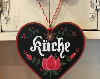 German Kitchen Decor, Küche Sign, Bavarian Kitchen Sign, German Gifts, German Sign