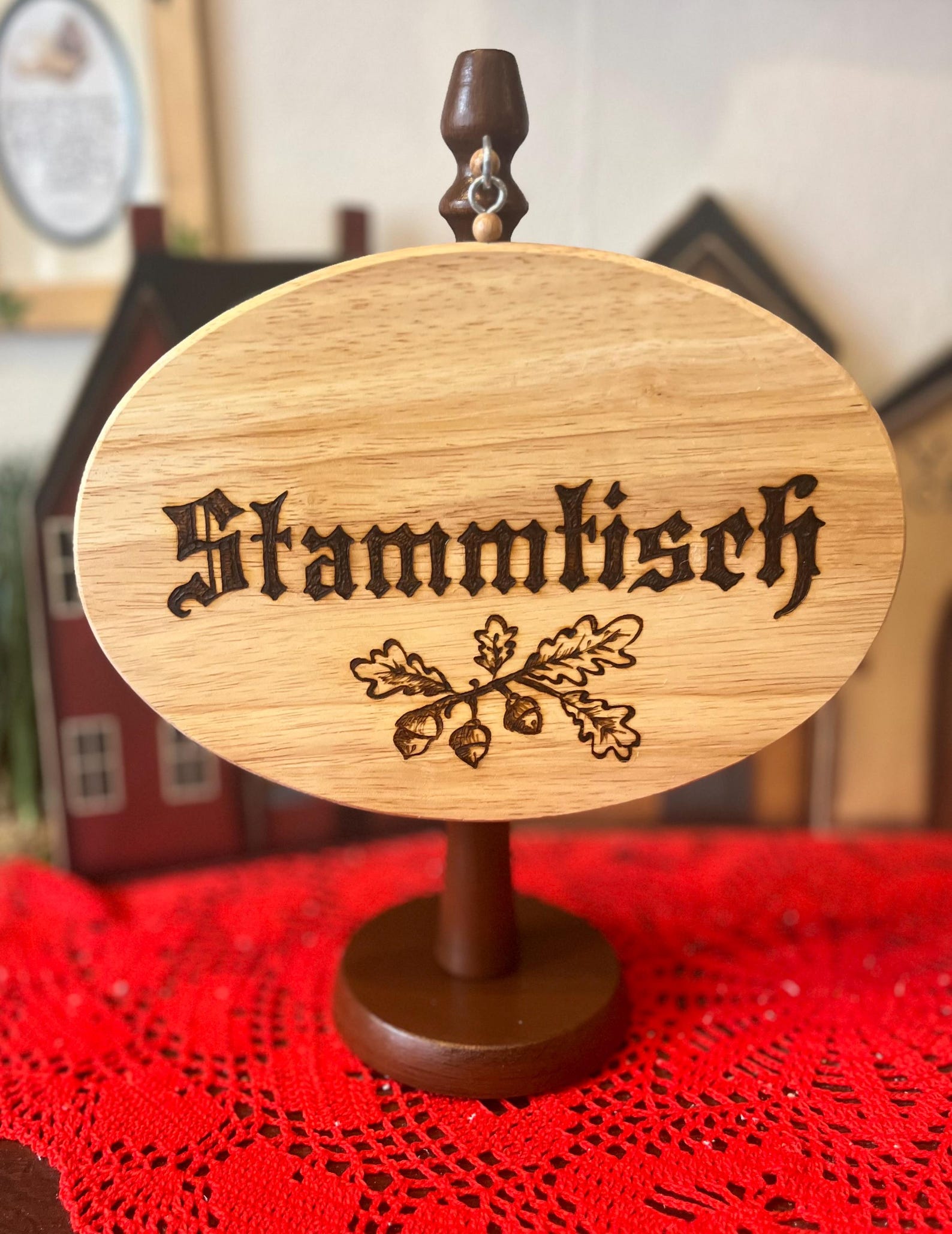 Personalizable German Stammtisch sign, German Gifts, German table sign, Reserved Table sign, Bavarian Decorations, German Bar Decor,