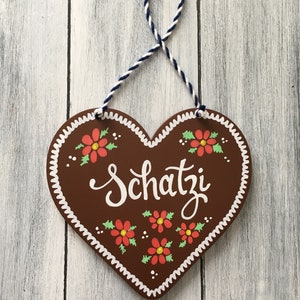 Merry Christmas Sign, 6 inch Lebkuchen Herz, German Christmas Decoration, German Gifts, Bavarian Sign, German Decor image 3